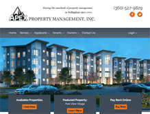 Tablet Screenshot of apex-property.com